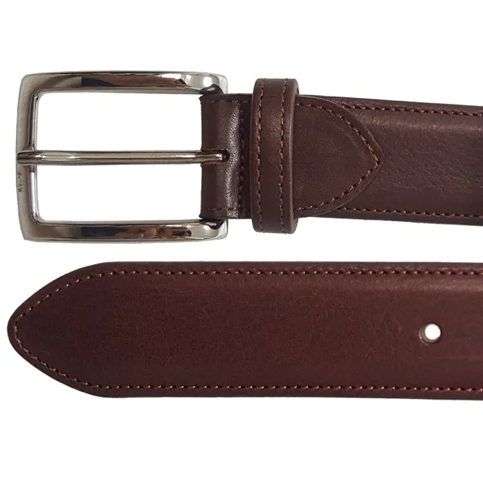 34 mm Antique Leather Belt Brown