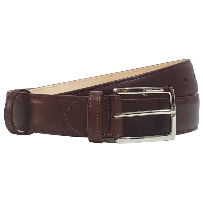 34 mm Antique Leather Belt Brown