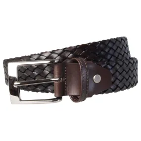 34 mm Weave Belt Dark Brown