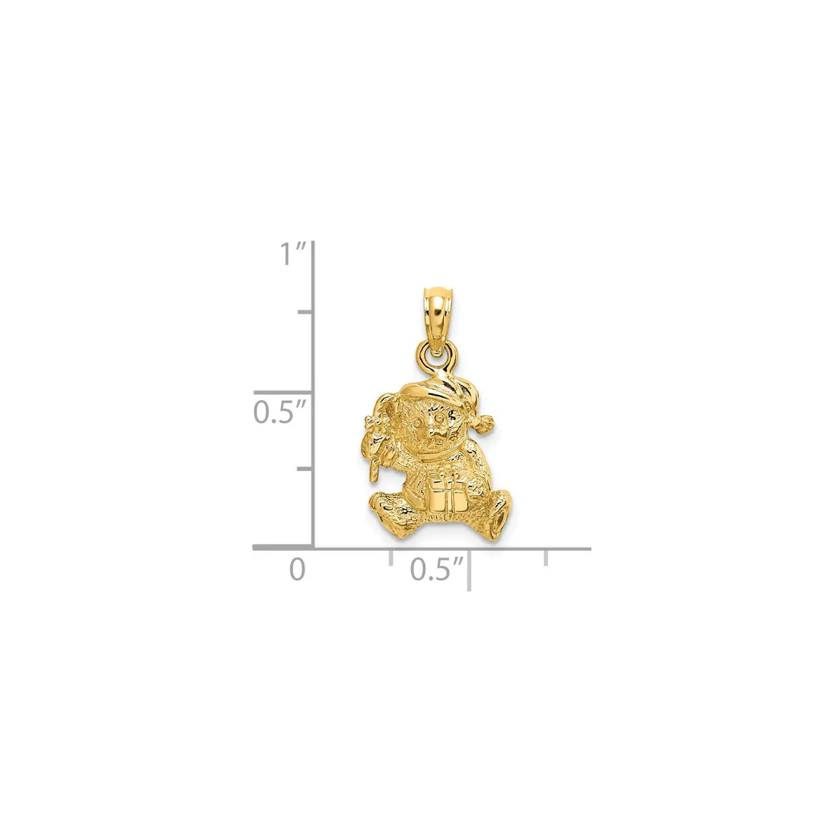 3D Christmas Teddy Bear (14K)