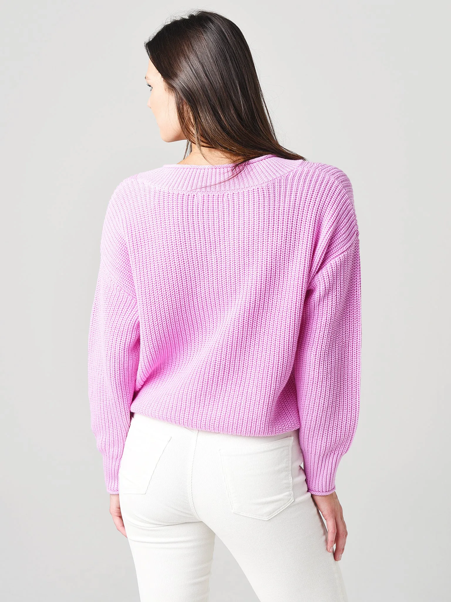 525 Women's Roll V-Neck Pullover Sweater