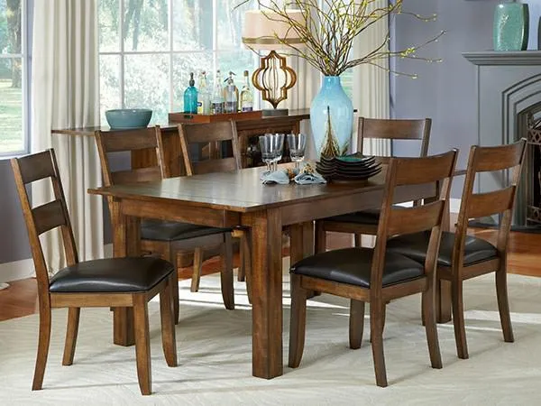 A-America Mariposa Double Butterfly Leg Table in Rustic Whiskey