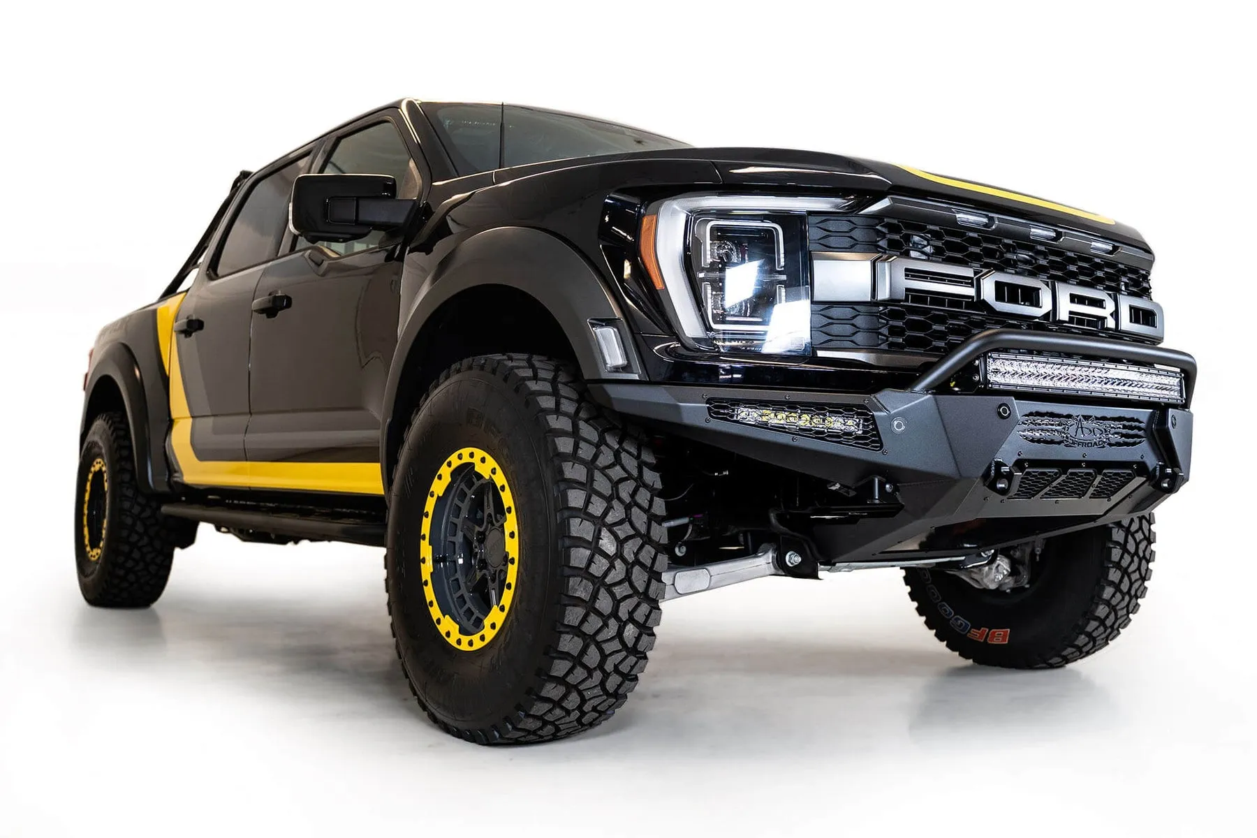 Addictive Desert Designs Honeybadger Front Bumper W/ Top Hoop - F-150 Raptor