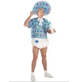 Adult Funny Blue Baby Boomer Big Baby Boy Costume