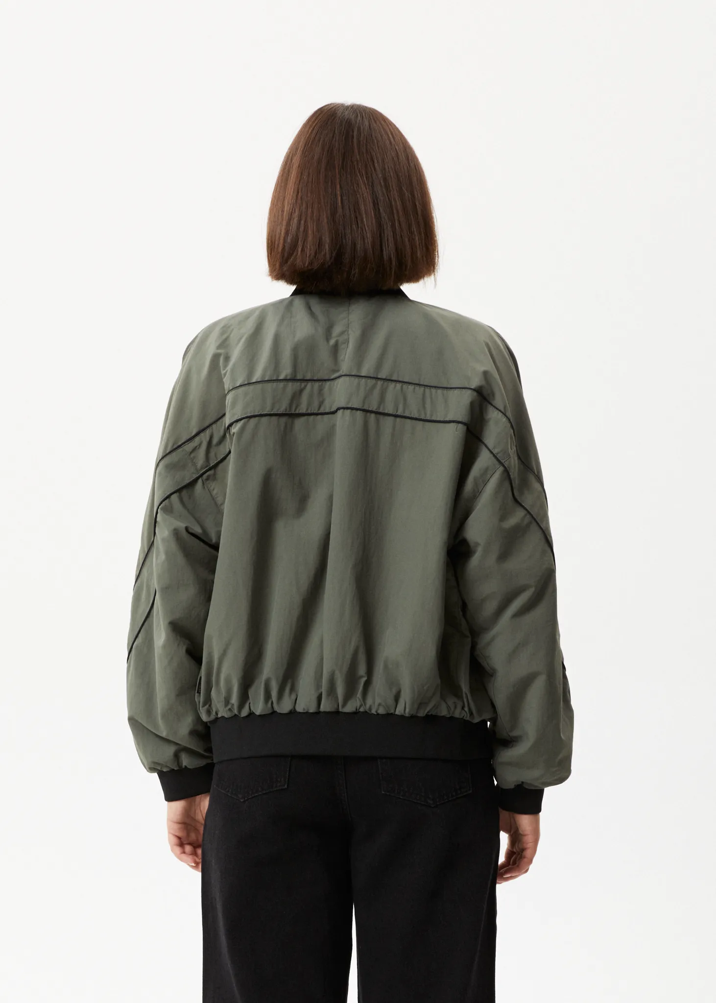 AFENDS Womens Sybil - Recycled Reversible Bomber Jacket  - Jungle Green