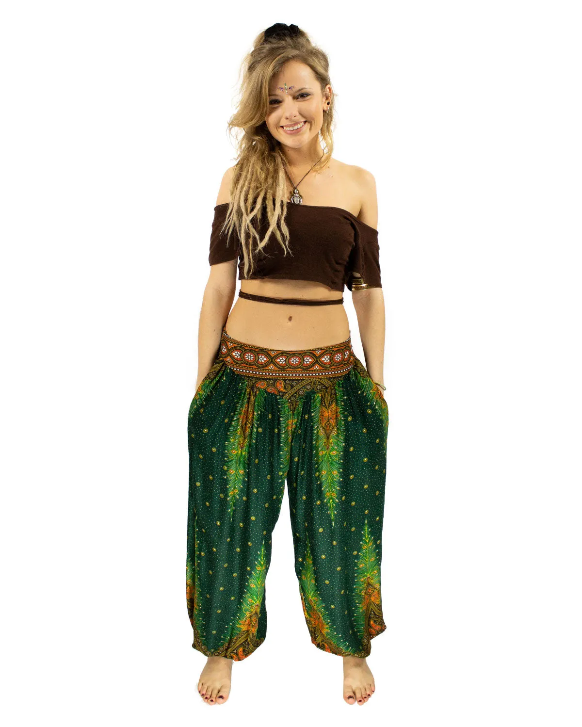 Aladdin Harem Pants Green