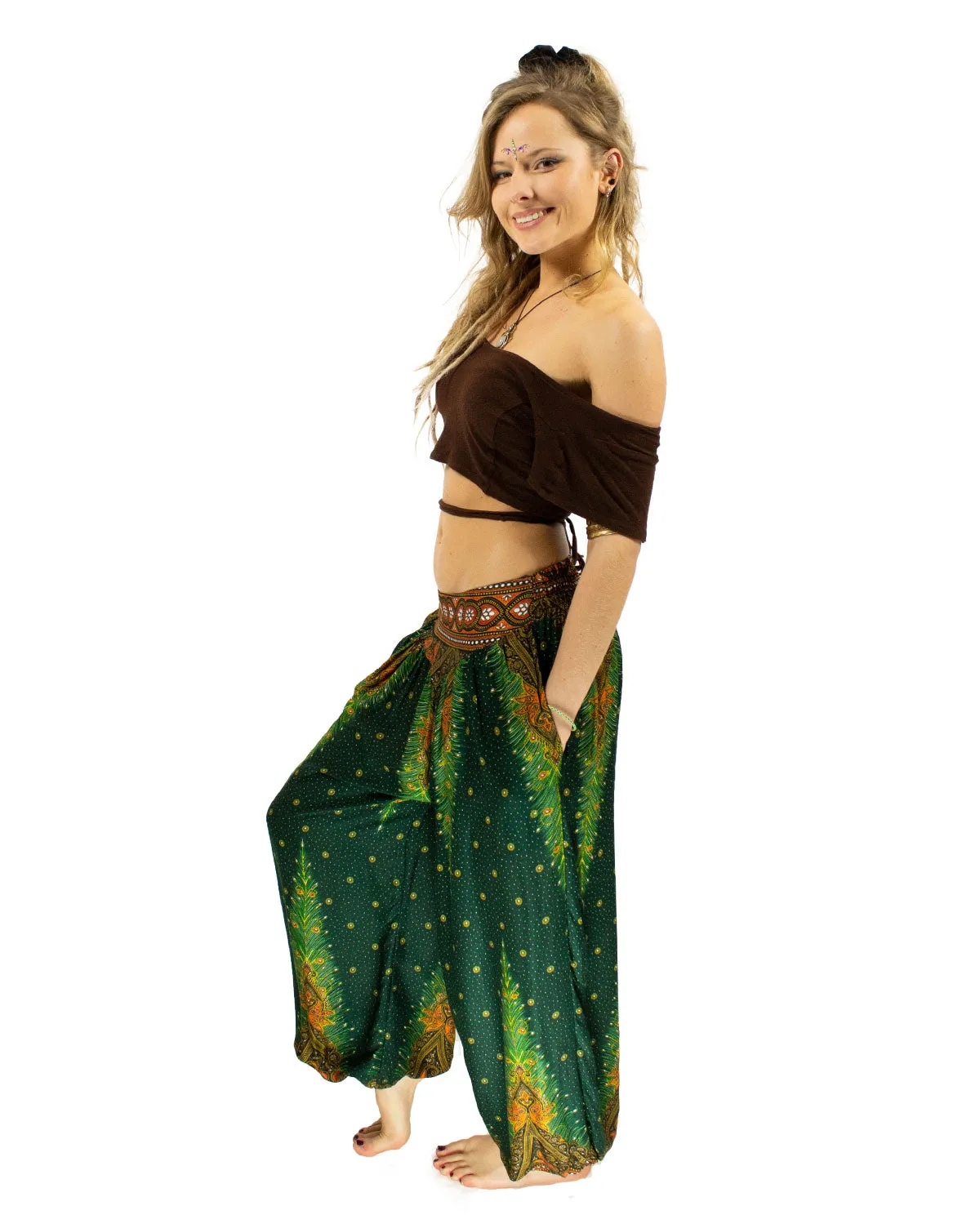 Aladdin Harem Pants Green