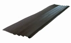 Amerimax 6380X 36" Dark Gray Steel K-Style Mesh Hoover Dam Gutter Cover Guard - Quantity of 3