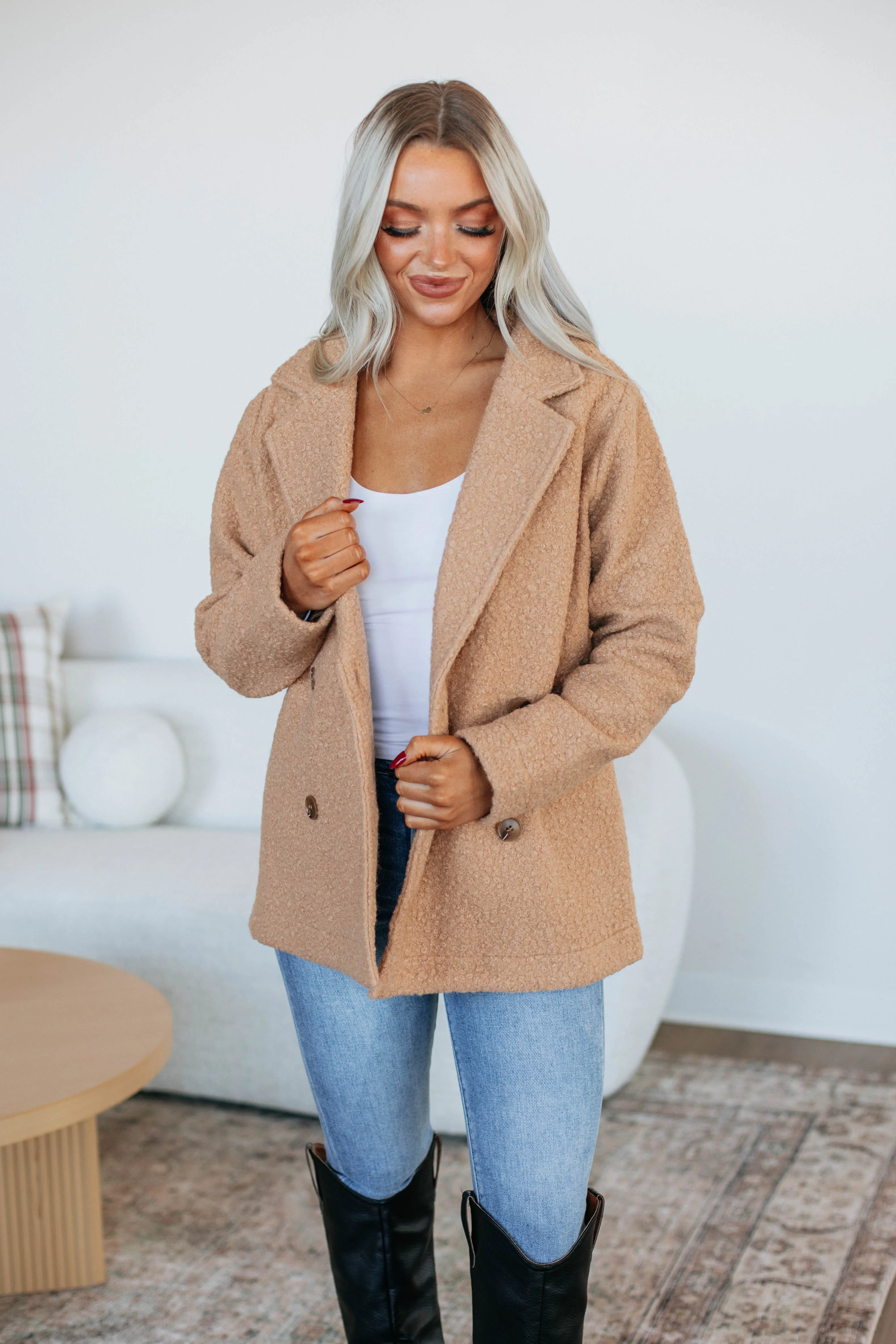 Ania Teddy Coat - Tan