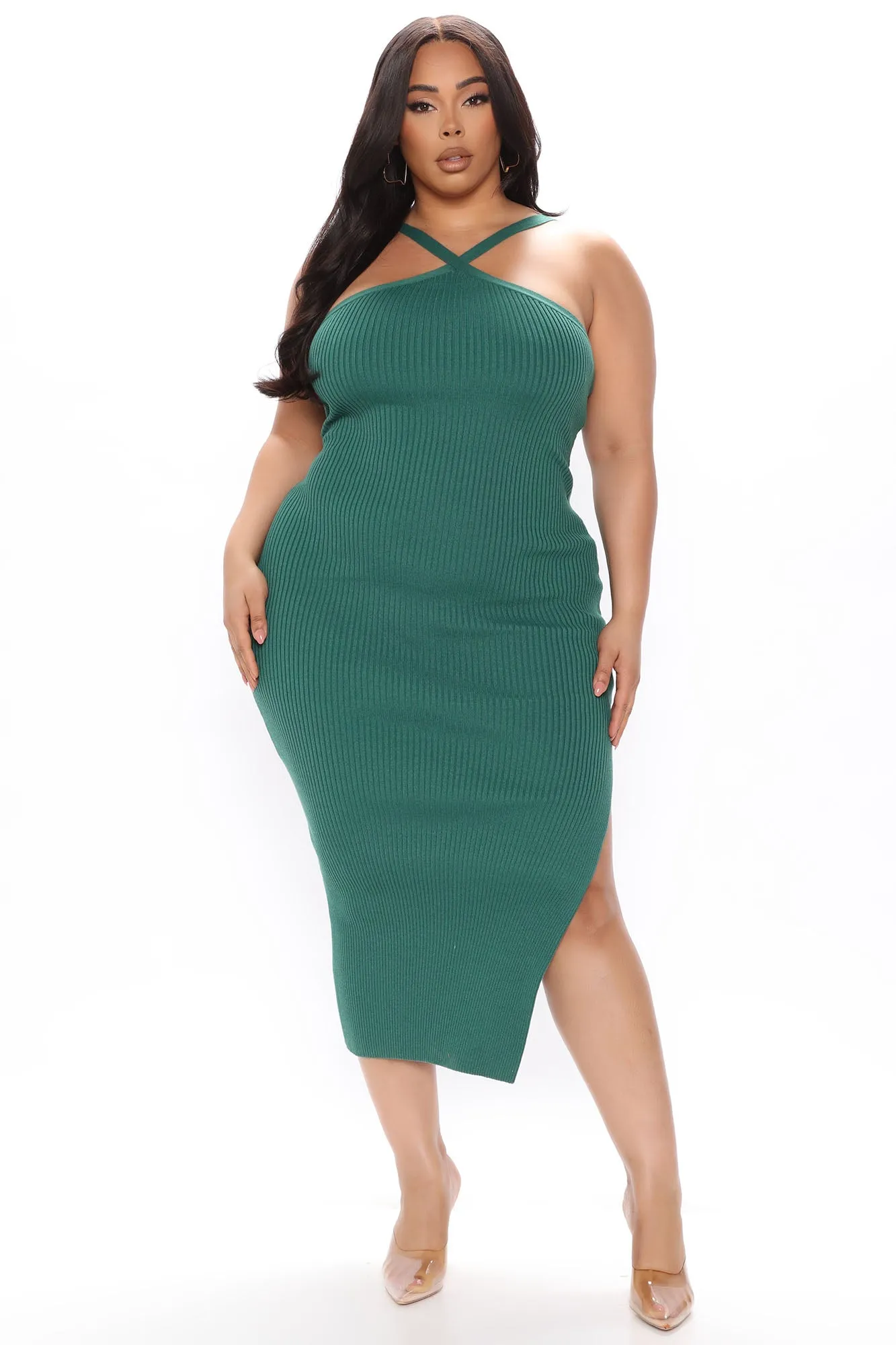 Arianna Sweater Maxi Dress - Green