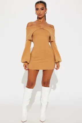 Avila Sweater Mini Dress - Mustard