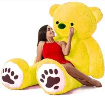 Back BANCHERS Teddy Bear for Kids | Teddy Bear for Girls | Birthday Gift for Women | Birthday Gift for Wife | Valentine Gift (4 Feet) (Yellow)