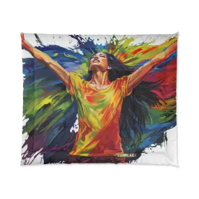 Bedding Comforter Rainbow Model Drawn Crossing Finish Line #016