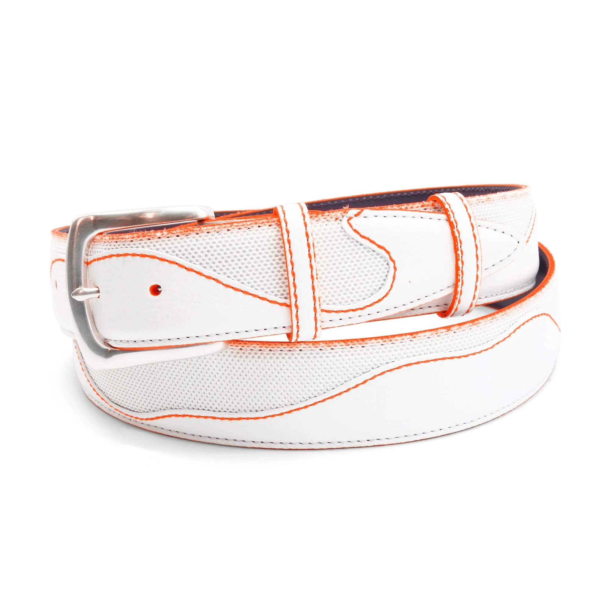 Belafonte Sport White/Fluo Orange Performance Belt