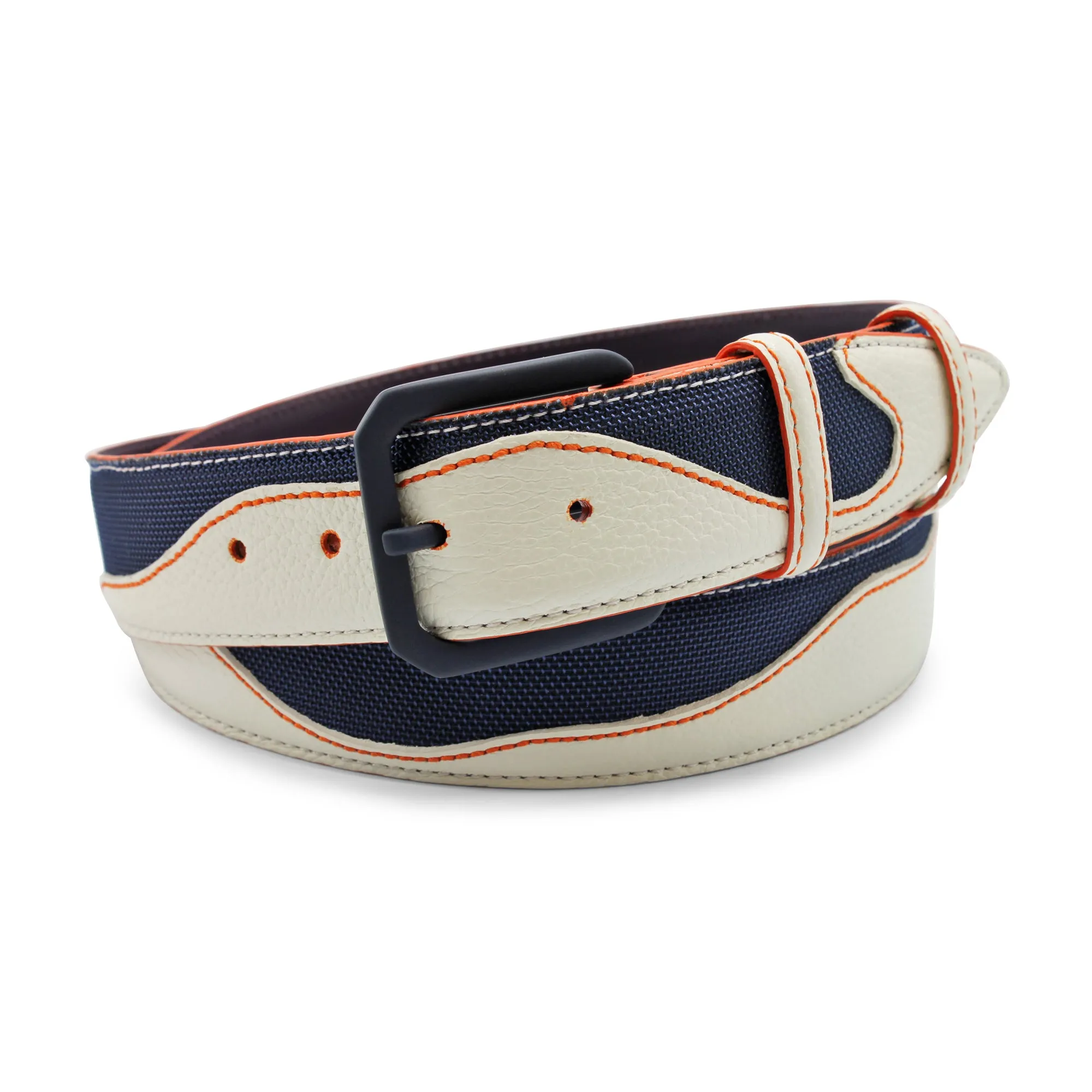 Belafonte White/Navy/Orange Performance Belt