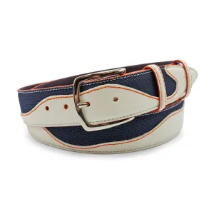 Belafonte White/Navy/Orange Performance Prong Belt