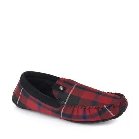 Benedict - Check Woven Moccasin - Merlot Check