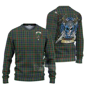 Bisset Tartan Ugly Sweater with Family Crest Celtic Skull Style