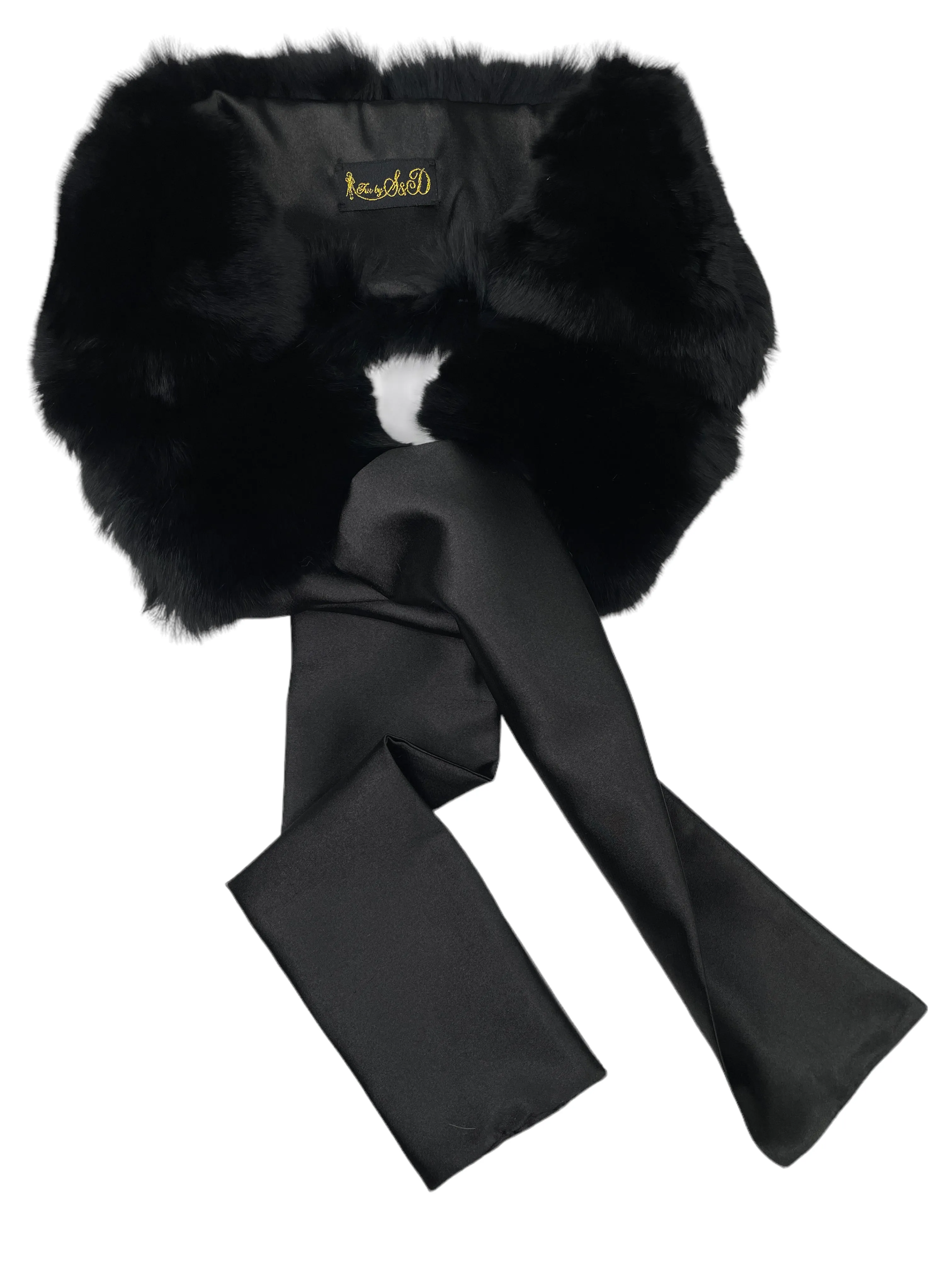 Black Chinchilla Fur Collar