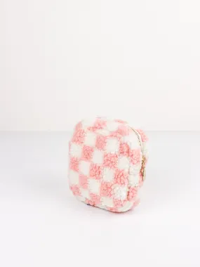 Blush Check Teddy Pouch