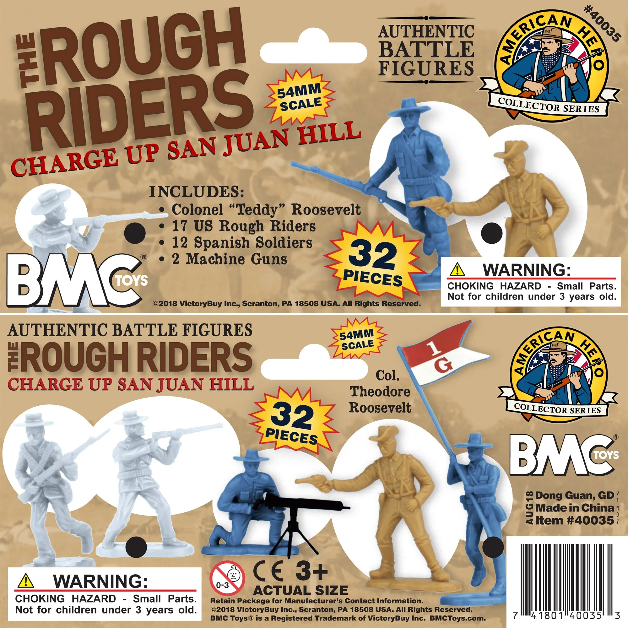 BMC The Rough Riders Charge Up San Juan Hill - 32pc Soldier Figures