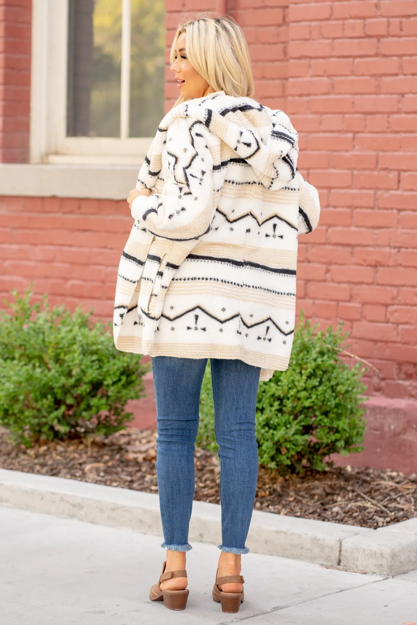 Bohemian Cozy Sherpa Jacket White