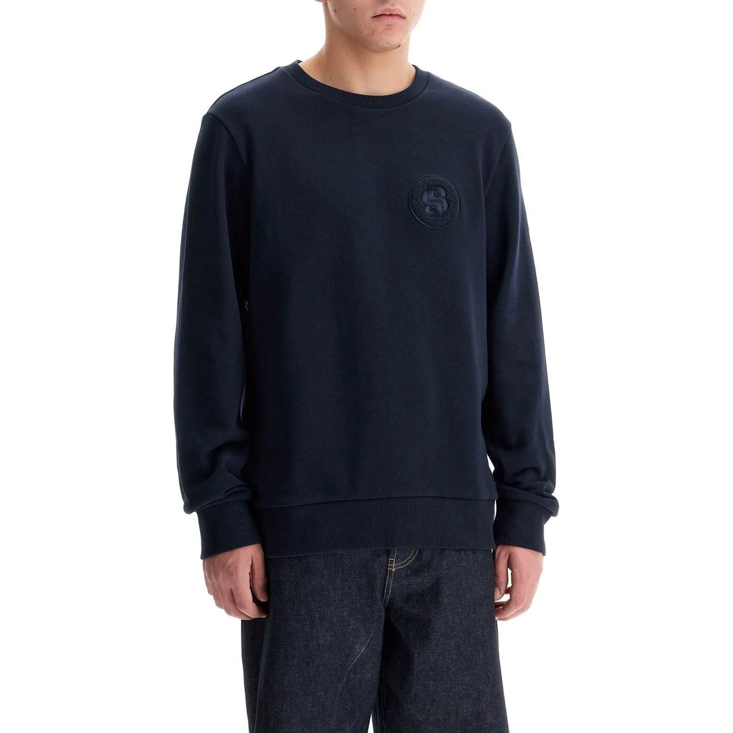 Boss crewneck sweatshirt with double mon