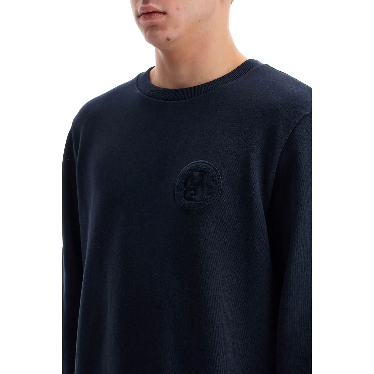 Boss crewneck sweatshirt with double mon