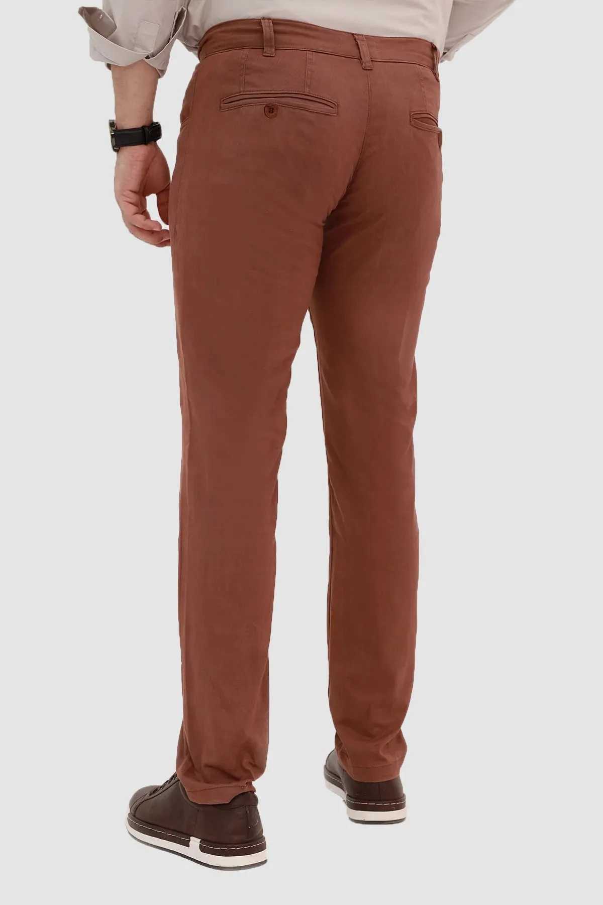 Brown Stretchy Cotton Chinos - S22 - MC0018R