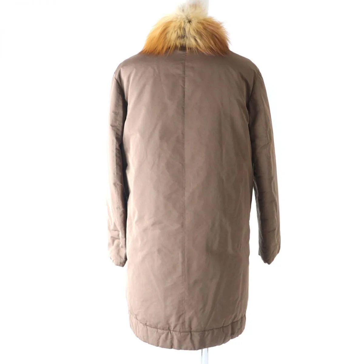 Brunello Cucinelli Reversible Down Coat with Fox Fur Collar