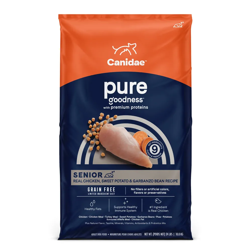 Canidae Pure Goodness SENIOR Real Chicken, Sweet Potato & Garbanzo Bean Recipe Dry Dog Food