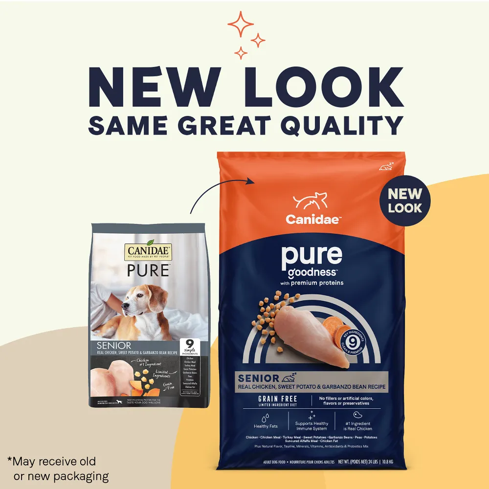 Canidae Pure Goodness SENIOR Real Chicken, Sweet Potato & Garbanzo Bean Recipe Dry Dog Food