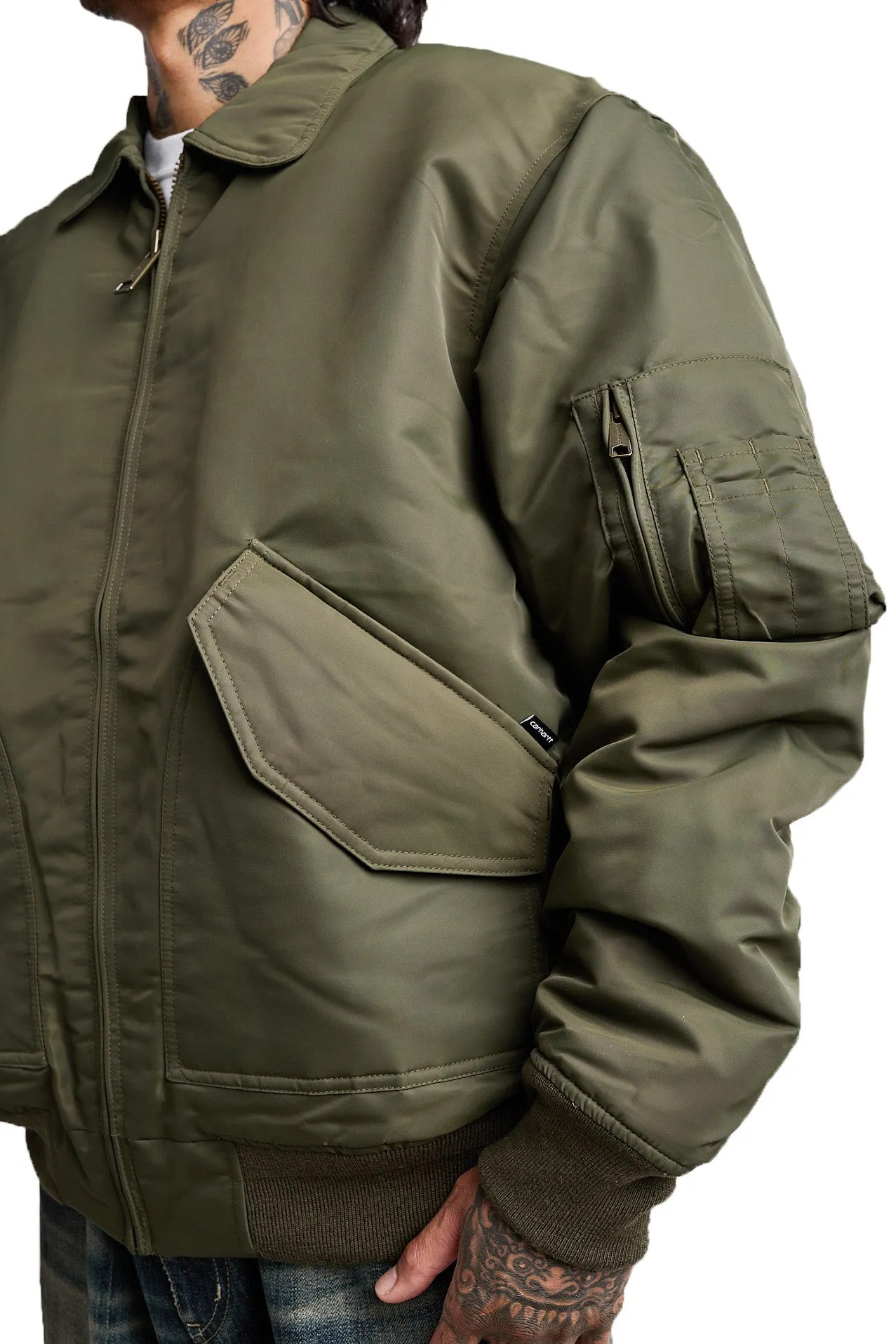 Carhartt WIP Olten Bomber Jacket 'Plant/Smoke Green'