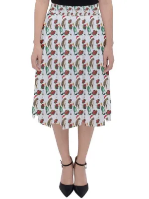 Christmas Cats Midi Skirt