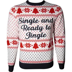 Christmas Ready To Jingle Mens Jumper - White