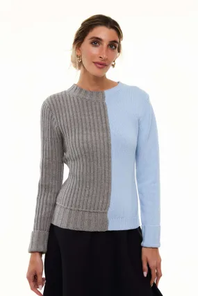 CHUNKY 2-TONE SWEATER