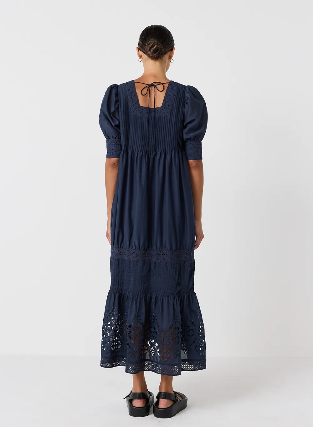 Corinne Silk Cotton Midi Dress