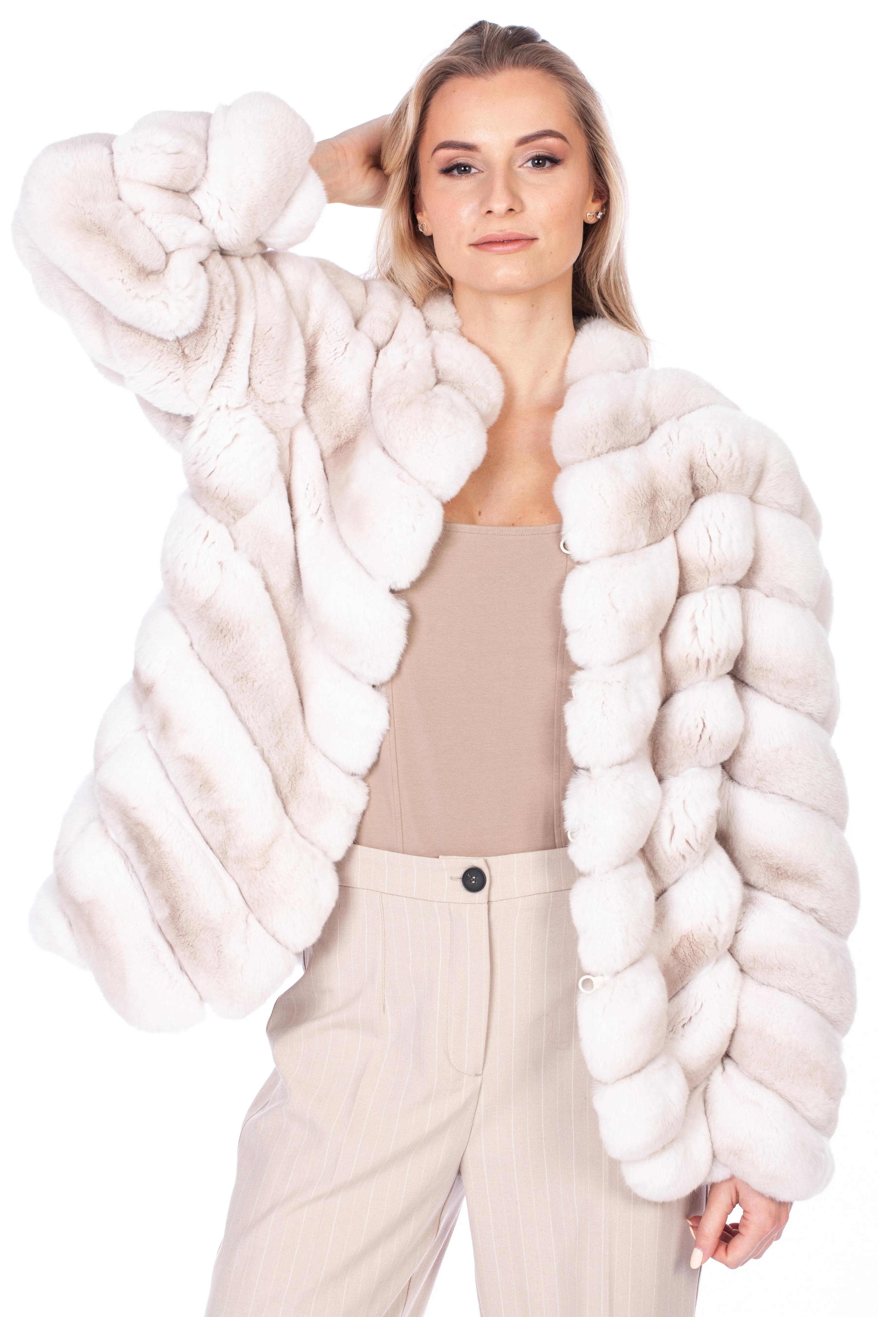 Cream Chinchilla Fur Coat