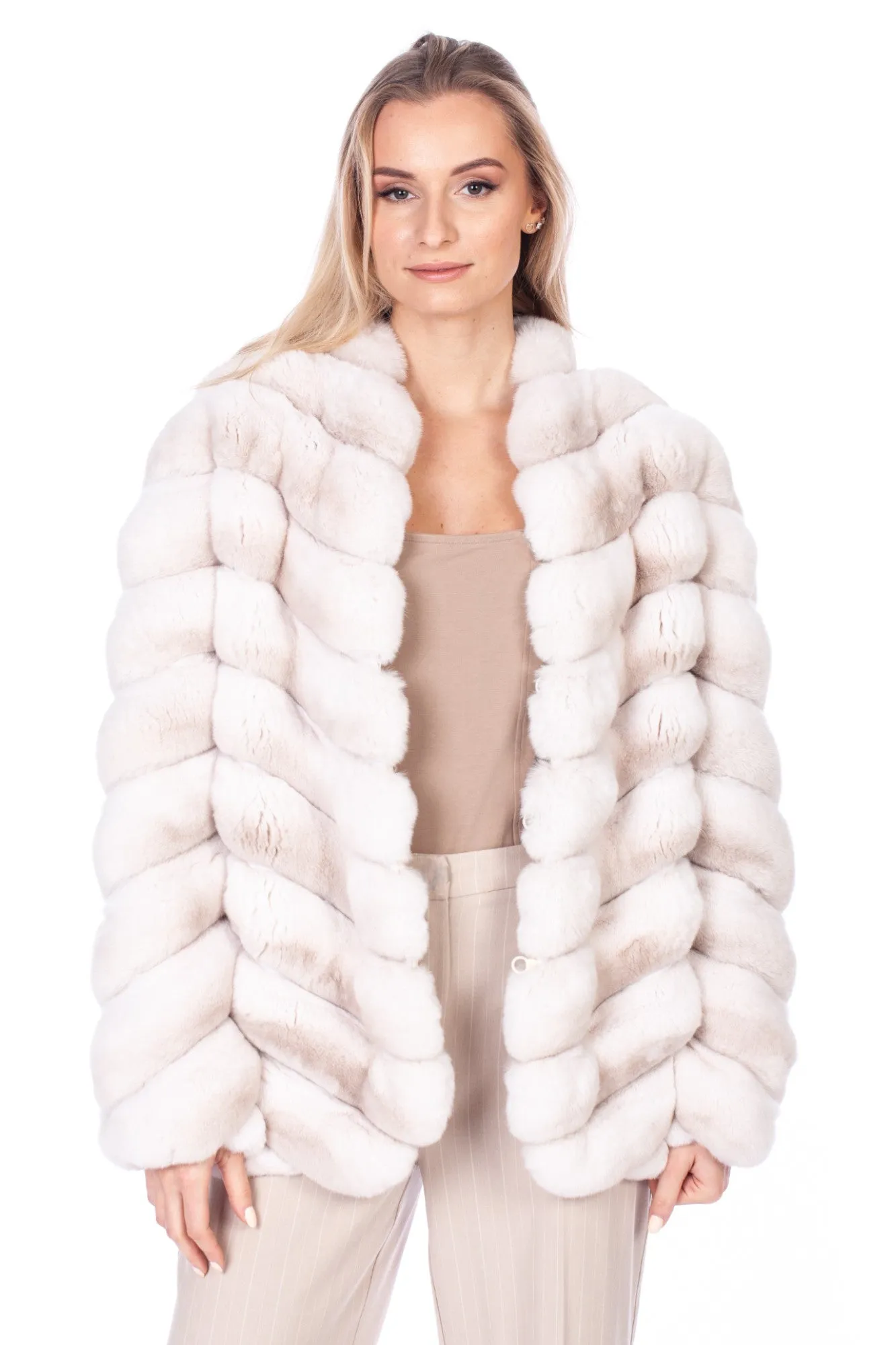 Cream Chinchilla Fur Coat