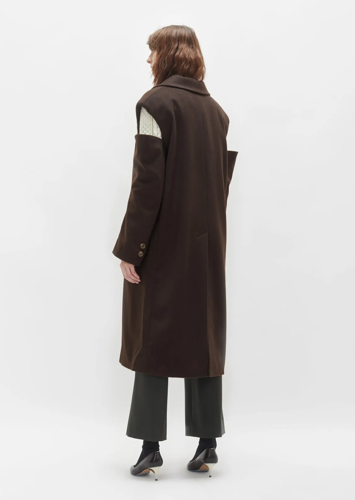 Cut Out Wool Overcoat