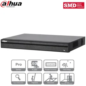 Dahua / 16-Channel / 4K / 8MP / ePoE NVR / 2 SATA / 4TB HDD / DH-N52B3P4