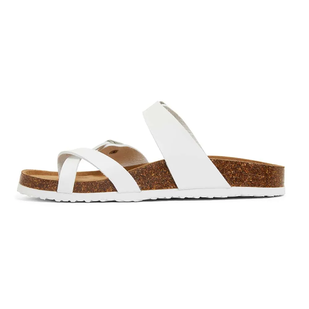 Deva Sandal in White Smooth