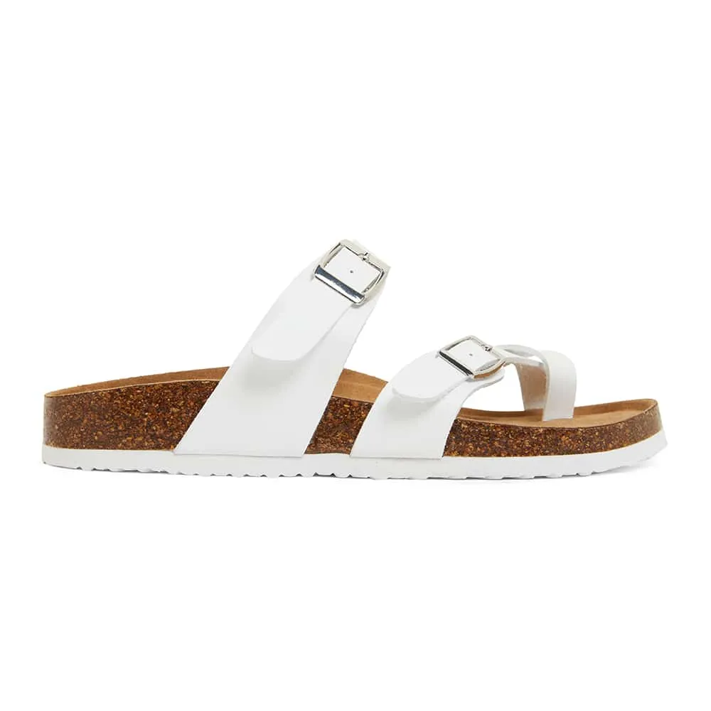 Deva Sandal in White Smooth