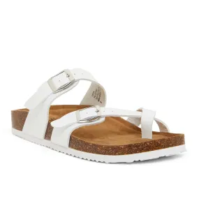 Deva Sandal in White Smooth