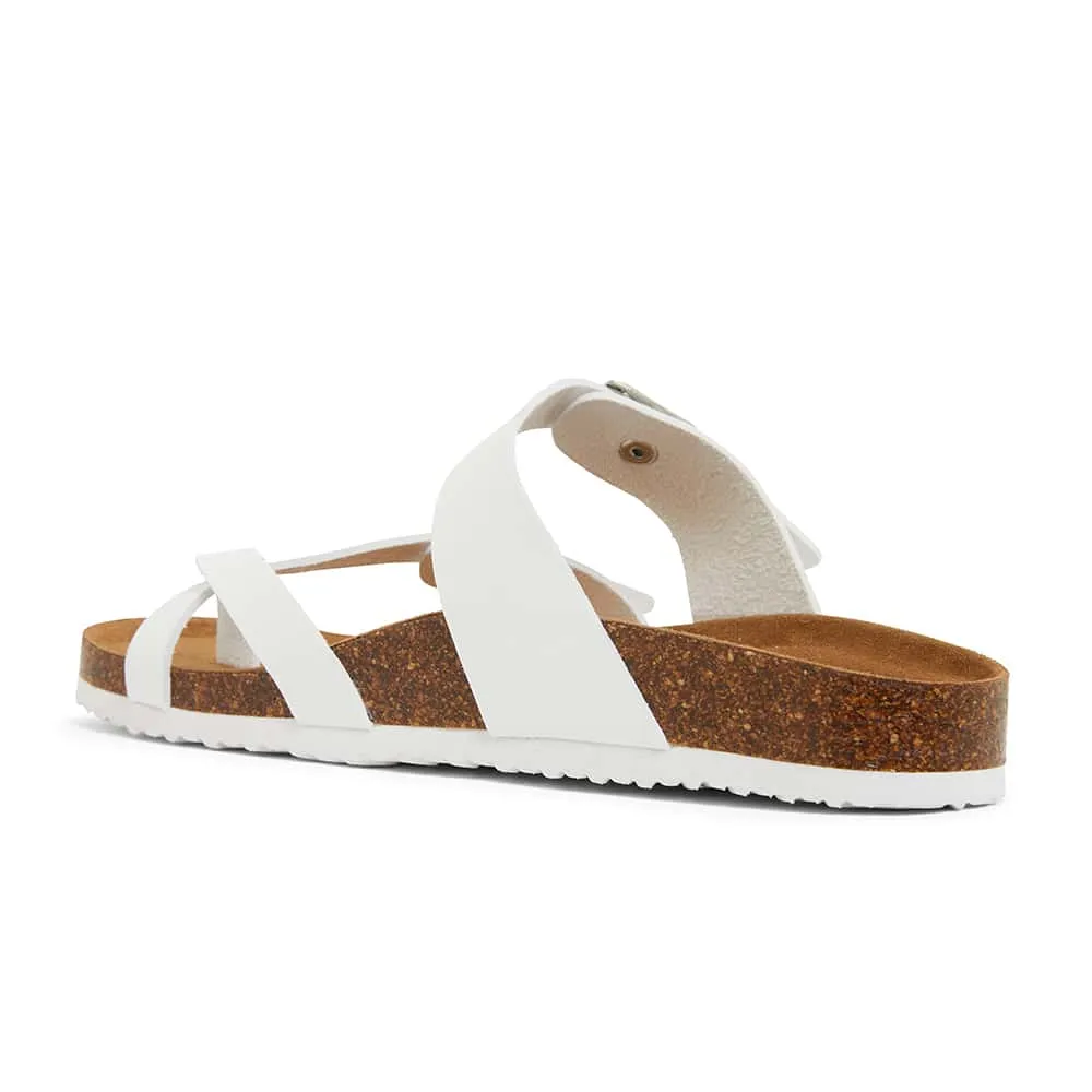 Deva Sandal in White Smooth