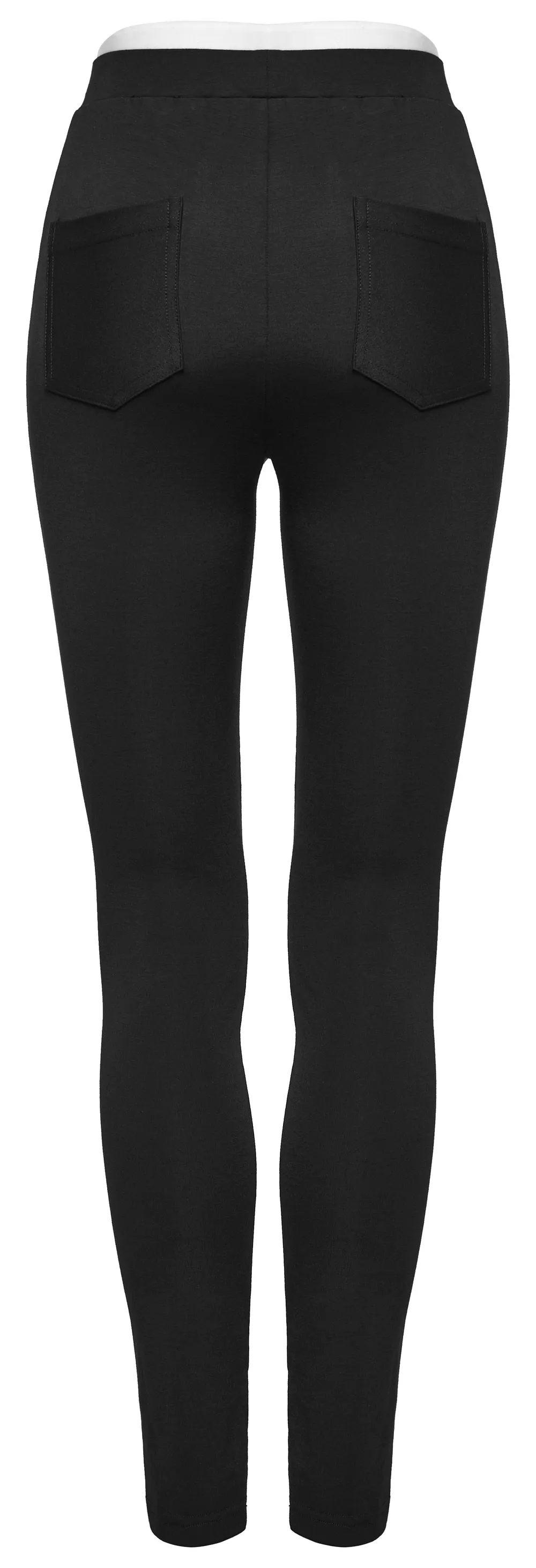 Elegant Black Lace Hollow Out Slim Fit Leggings