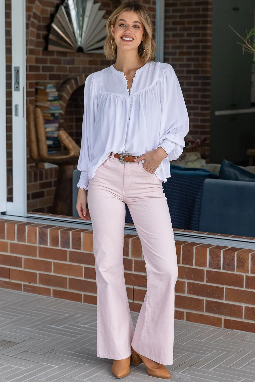 FINAL SALE | Sass Sarah Cord Flare Blush