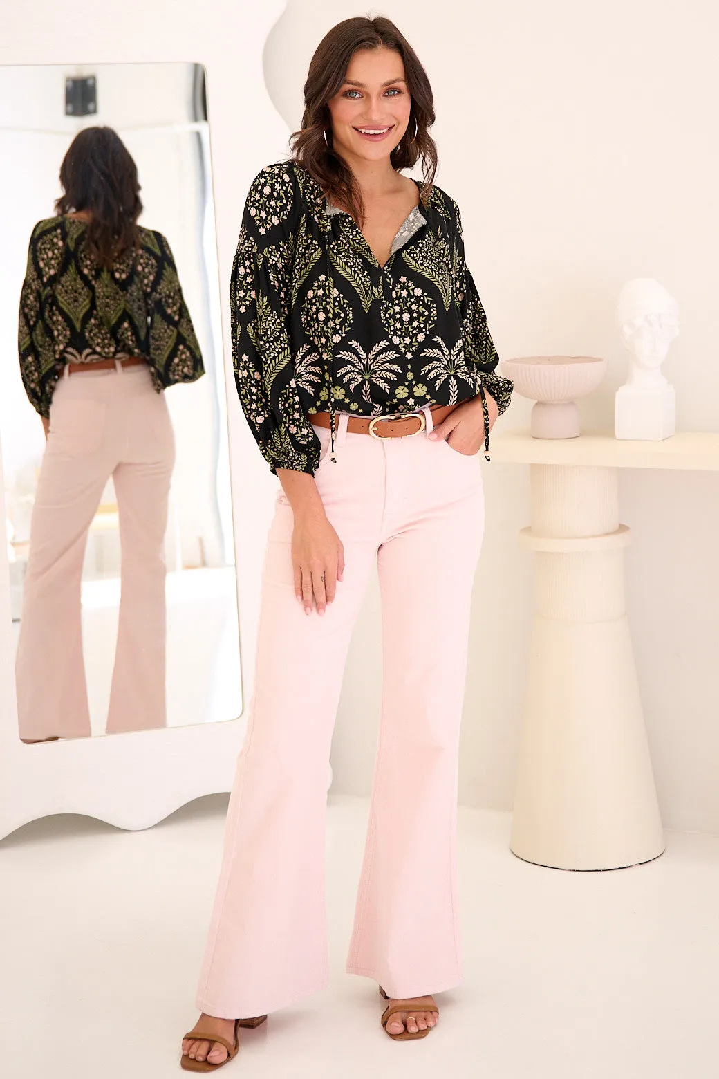 FINAL SALE | Sass Sarah Cord Flare Blush