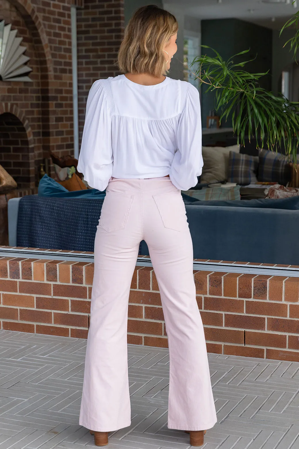 FINAL SALE | Sass Sarah Cord Flare Blush