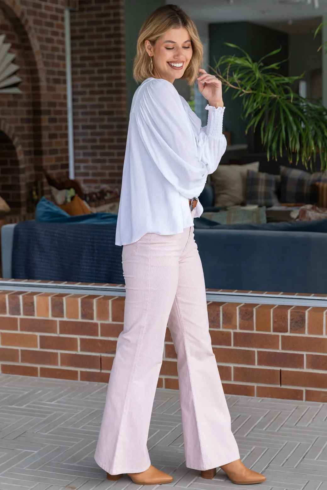 FINAL SALE | Sass Sarah Cord Flare Blush